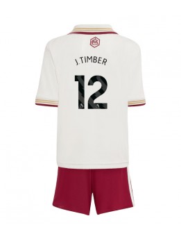 Detské Futbalové oblečenie Arsenal Jurrien Timber #12 2025-26 Krátky Rukáv - Tretina (+ trenírky)